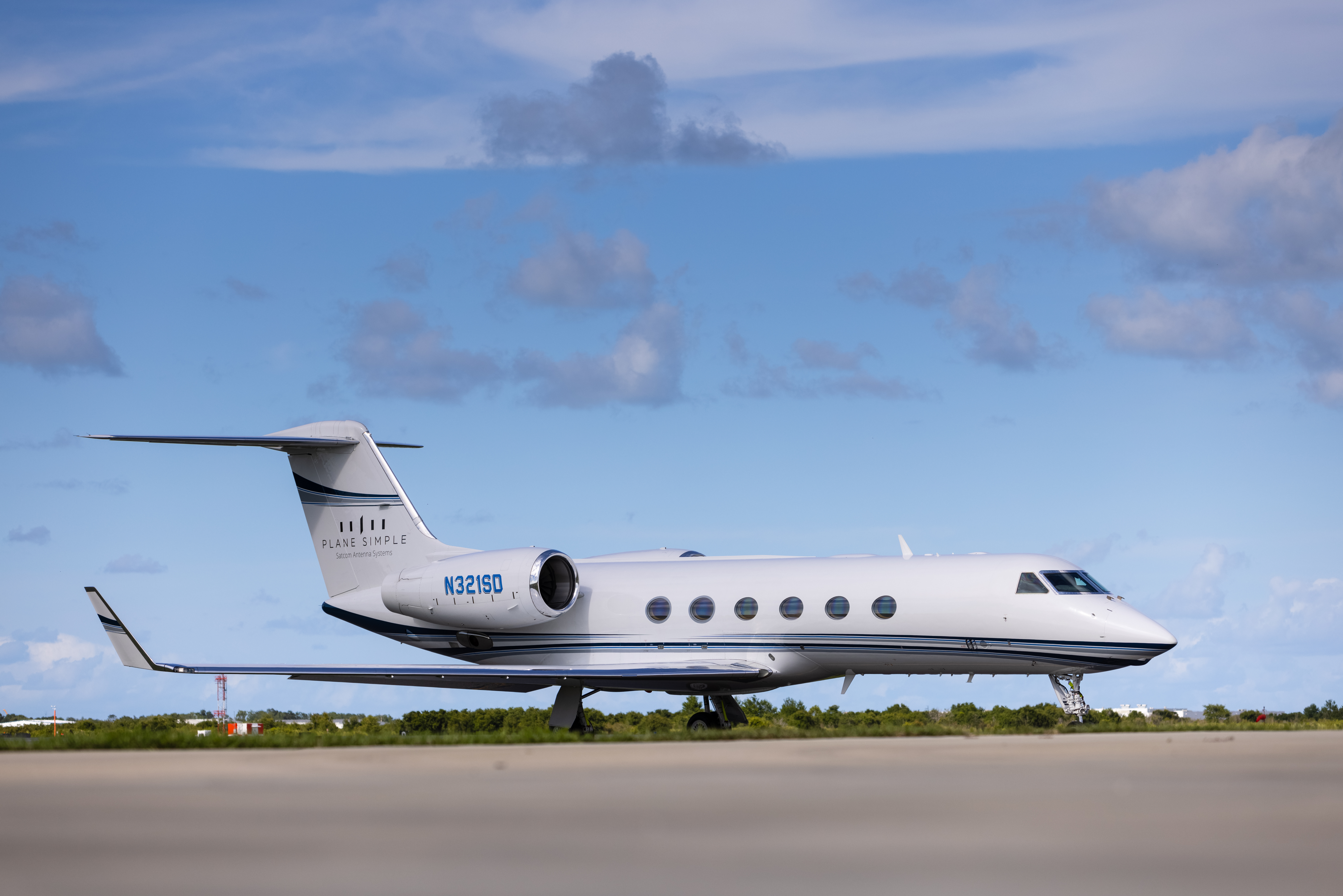 Gulfstream G550 parked on the ramp