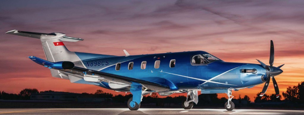 PC-12 at sunset